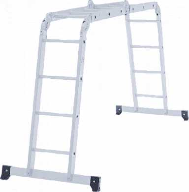  Четырёхсекционная алюминиевая многофункциональная лестница трансформер 2×3+2×4